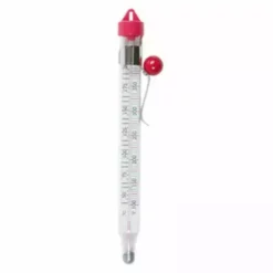 Norpro 8 Inch Red Ball Clip Deep Fry Candy Thermometer 5901 - Storage Furniture