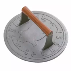 Norpro 9 Inch Round Cast Iron Bacon Press 1401 - Storage Furniture