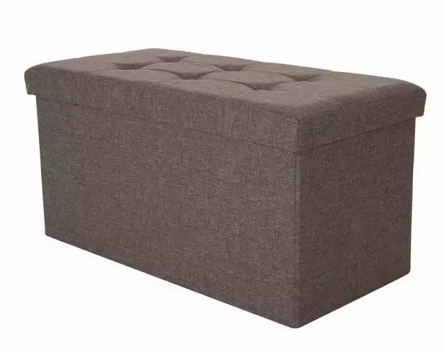 Glitzhome Gray Storage Ottoman 1504003783 - Living Room Furniture 4 Glitzhome Gray Storage Ottoman 1504003783 - Living Room Furniture - Image 2