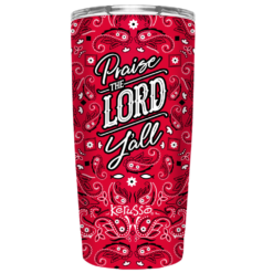 Kerusso Dual Wall Stainless Steel Praise The Lord Mug - Bandana Print, 20 oz. - MUGS211 - Tumblers