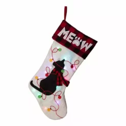 Glitzhome LED Cat Embroidered Linen Christmas Stocking - 1113203058 - Christmas Stockings 12 Glitzhome LED Cat Embroidered Linen Christmas Stocking - 1113203058 - Christmas Stockings -Hearth & Home Store 05006869f8d0a569839edb7d454b288c0c84ea92 93430126 5