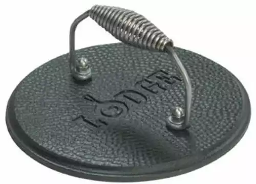 Lodge MfgCoLodge Logic 7 1/2 Inch x 4 1/2 Inch Round Cast Iron Grill Press LGPR3 - Cookware & Tools 4 Lodge MfgCoLodge Logic 7 1/2 Inch x 4 1/2 Inch Round Cast Iron Grill Press LGPR3 - Cookware & Tools - Image 2