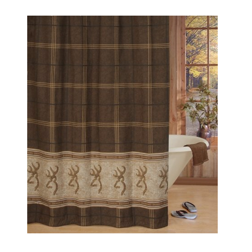 Kimlor Browning Buckmark Shower Curtain - Bed Pillows 4 Kimlor Browning Buckmark Shower Curtain - Bed Pillows - Image 2