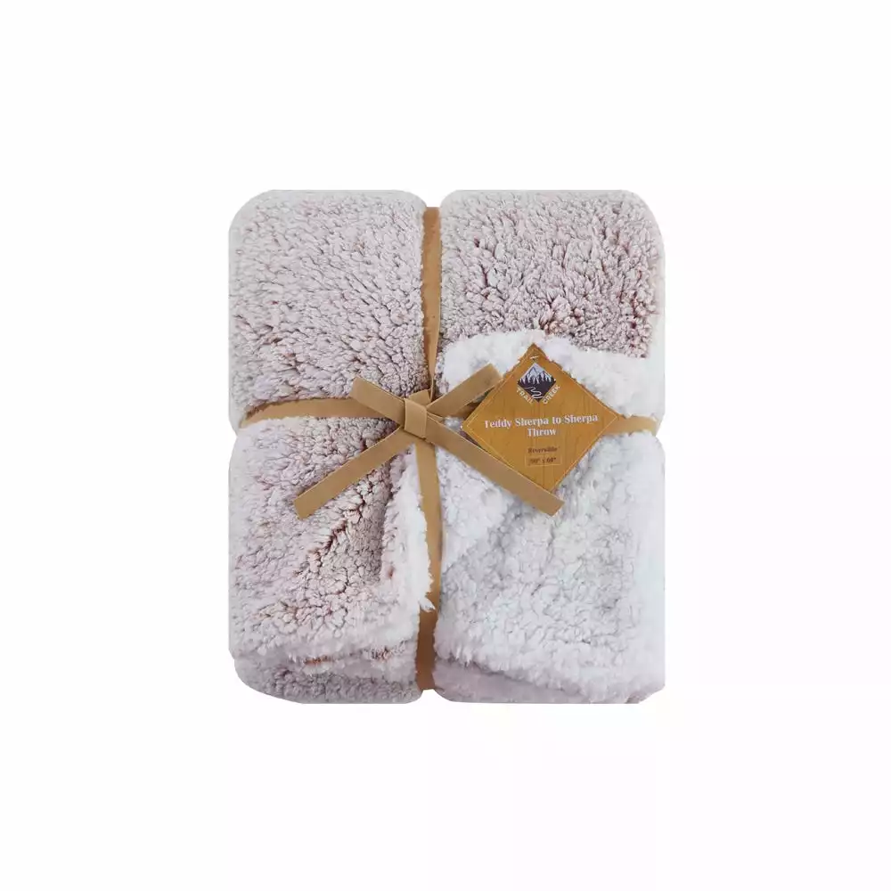 Trail Creek Snuggly Sherpa Throw Blanket, Cedar - RK-TEDSH-CED - Blankets & Bedspreads 3 Trail Creek Snuggly Sherpa Throw Blanket, Cedar - RK-TEDSH-CED - Blankets & Bedspreads