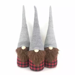 Various Brands 25" Buffalo Plaid Gnome Decor, Assorted - BH2052029A3 - Christmas Decor