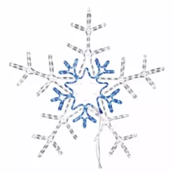 Four Seasons 36" Blue and White LED Snowflake Hanging Christmas Light Decoration with Multi Light Effects - YF20173601 - Christmas Decor