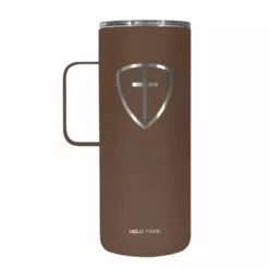 Kerusso Dual Wall Stainless Steel Cross Shield Mug with Handle, 22 oz. - MUGS227 - Tumblers