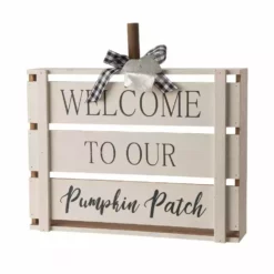 Various Brands Welcome To Our Patch White Wood JK42515L - Art & Wall Décor