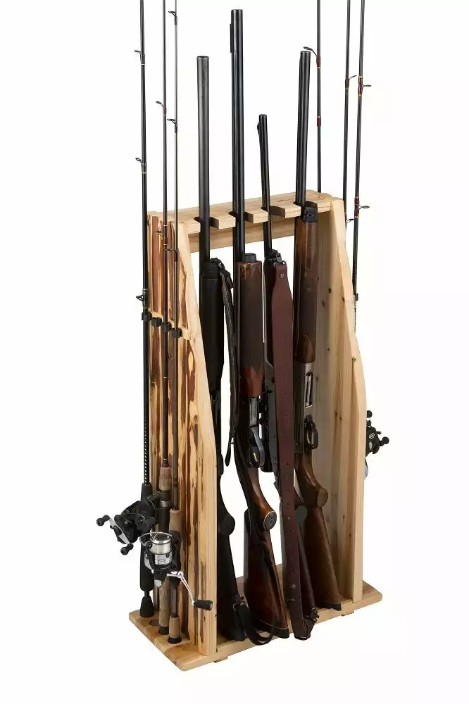 Rush Creek Creations 4 Gun 8 Rod Combo Rack 370113 - Storage Furniture 6 Rush Creek Creations 4 Gun 8 Rod Combo Rack 370113 - Storage Furniture - Image 4