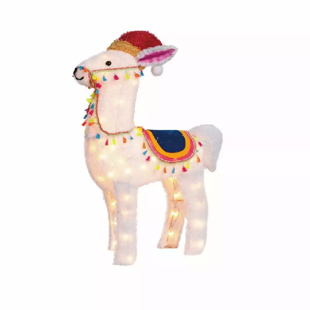 Four Seasons 30" Christmas Alpaca Outdoor Yard Decoration with lights - 21DH0707 - Christmas Decor 4 Four Seasons 30" Christmas Alpaca Outdoor Yard Decoration with lights - 21DH0707 - Christmas Decor - Image 2