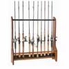 Organized Fishing 20 Rod Wood Floor Rack HFR020 - Storage Furniture