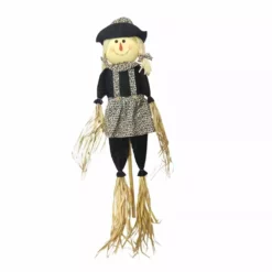 Backyard Expressions 60" Girl Scarecrow With Leopard Overalls - 904727 - Yard Decor