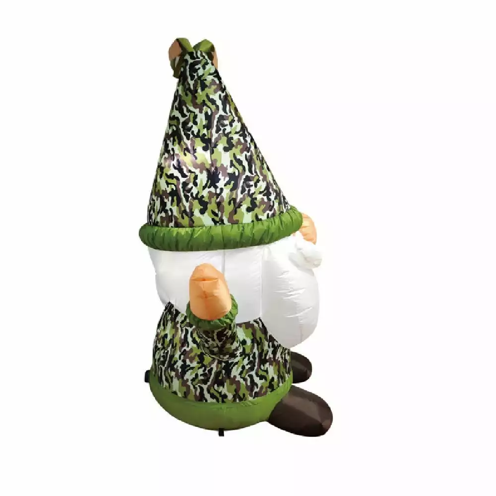 Four Seasons 6' Christmas Camouflage Gnome Inflatable - 2021090805 - Christmas Decor 7 Four Seasons 6' Christmas Camouflage Gnome Inflatable - 2021090805 - Christmas Decor - Image 5