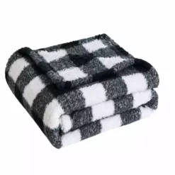 Lincoln Outfitters Black White Buffalo Check Sherpa 50 x 60 Throw - RK-SHERP-CLBF - Blankets & Bedspreads 7 Lincoln Outfitters Black White Buffalo Check Sherpa 50 x 60 Throw - RK-SHERP-CLBF - Blankets & Bedspreads -Hearth & Home Store 2483671c9e63dfdaceb4148aa9b8dbe18d587336 490930006 1