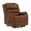 Lane Buxton Faux Leather Power Lift Recliner Chair, Cognac - 40029-15-05 - Living Room Furniture