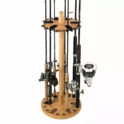 Rush Creek Creations 24 Fishing Rod Round Wood Storage Rack Light Stain 383001 - Storage Furniture -Hearth & Home Store 2 7 350