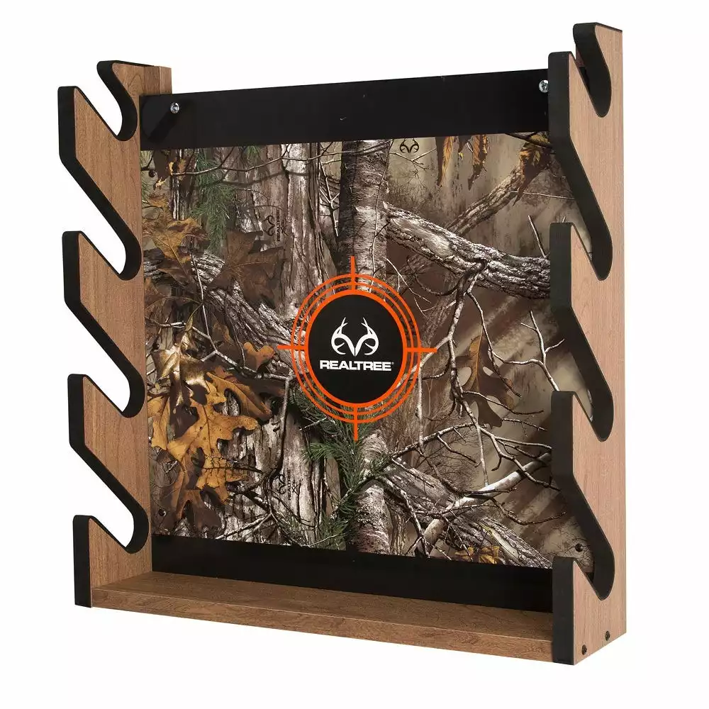 Rush Creek Creations Realtree Camo 4 Gun Wall Rack 394004 - Storage Furniture 4 Rush Creek Creations Realtree Camo 4 Gun Wall Rack 394004 - Storage Furniture - Image 2