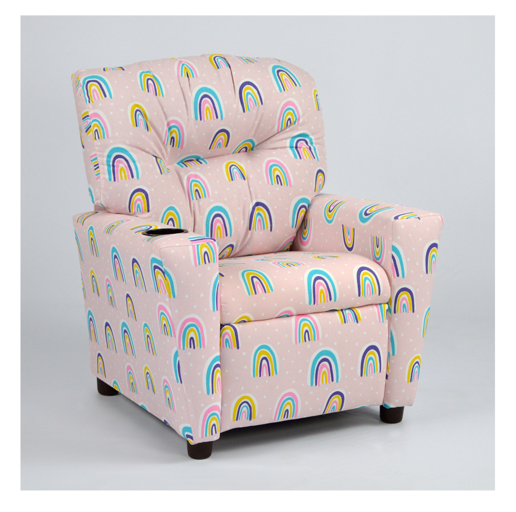 Magnolia Plush Kids Recliner, Rainbow - 1300-RB - Kids' Furniture 3 Magnolia Plush Kids Recliner, Rainbow - 1300-RB - Kids' Furniture