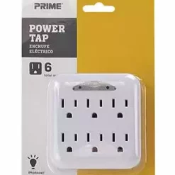 Prime 6 Outlet Tap with Photocell Nightlight White - PB801105 - Wall Fixtures -Hearth & Home Store 2eaa656f2377323fec552f6a600953cf0b4b413f 53490074 53490074 image 53490074