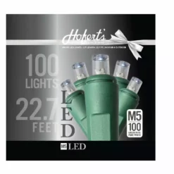 J. Hofert Company Hofer 100 M5 LED Green Wire White Lights - 2365-02 - Christmas Decor