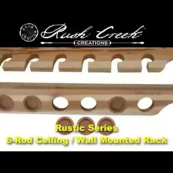 Rush Creek TwoPiece 6 Fishing Rod Wall & Ceiling Storage Rack 370019 - Storage Furniture