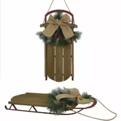 Various Brands Wooden Sleigh Floral Wall Décor JK34425
