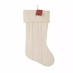 Various Brands White Knit Stocking JK79667RK - Décor