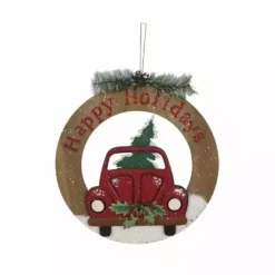 Various Brands Wooden Truck Wreath Wall Décor JK34494RK