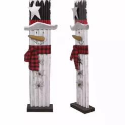 Various Brands Larege Metal Snowman Statue JK37628LRK - Décor