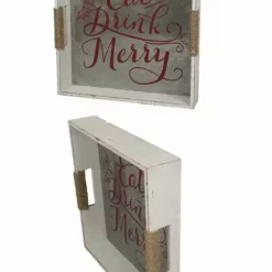 Various Brands Wooden Galvanized Tray JK38052L - Décor