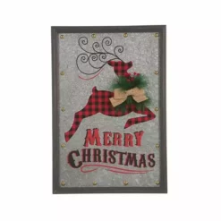 Various Brands Plaid Reindeer Wall Décor JK34408 - Wall Decor