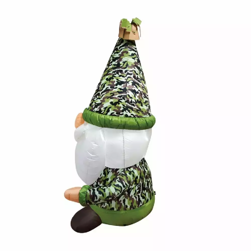 Four Seasons 6' Christmas Camouflage Gnome Inflatable - 2021090805 - Christmas Decor 6 Four Seasons 6' Christmas Camouflage Gnome Inflatable - 2021090805 - Christmas Decor - Image 4