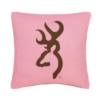 Kimlor Browning Buckmark Logo Pink Square Pillow - Bedding
