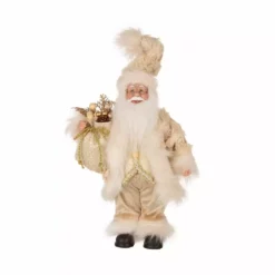 Glitzhome Standing Santa Figurine - 1114202569 - Christmas Decor