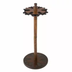 Rush Creek Creations 24 Fishing Rod Round Wood Storage Rack Dark Stain 383002 - Storage Furniture -Hearth & Home Store 3 8 38