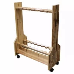 Rush Creek Creations 16 Fishing Rod Rolling Storage Rack 370026 - Storage Furniture -Hearth & Home Store 3 8 48