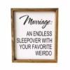 Backyard Expressions "Marriage" 14" x 12" Wooden Frame Sign - 910493 - Wall Decor