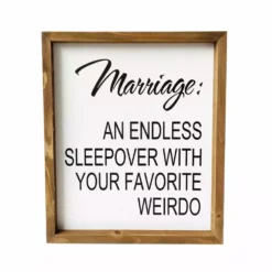 Backyard Expressions "Marriage" 14" x 12" Wooden Frame Sign - 910493 - Wall Decor