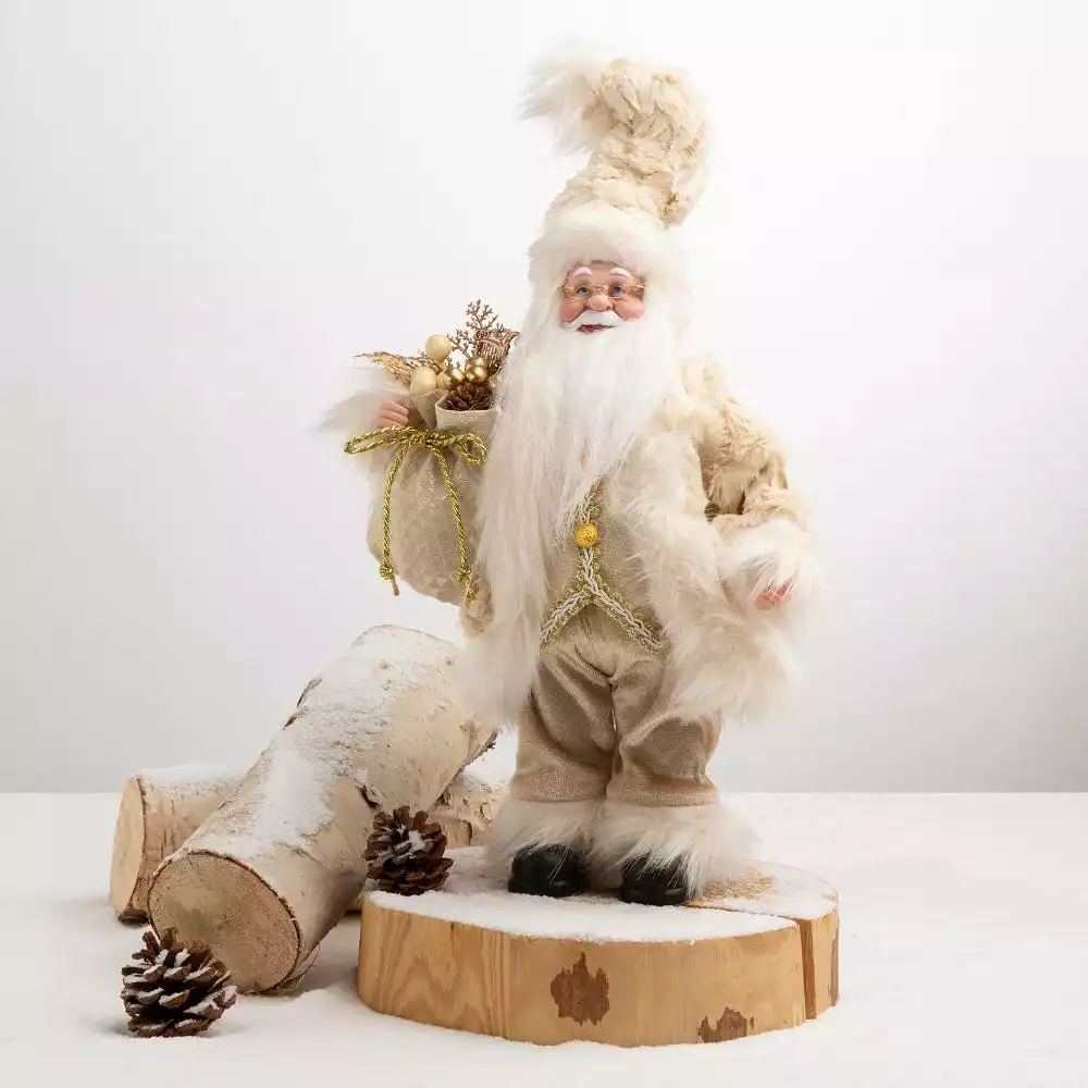 Glitzhome Standing Santa Figurine - 1114202569 - Christmas Decor 7 Glitzhome Standing Santa Figurine - 1114202569 - Christmas Decor - Image 5