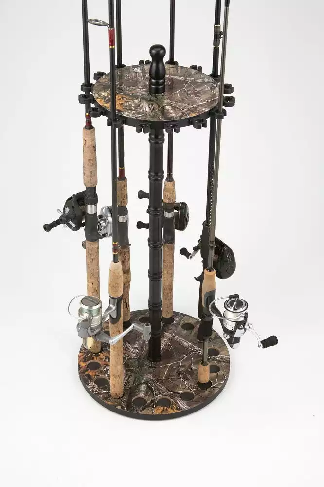 Rush Creek Creations REALTREE 16 Fishing Rod Round Storage Rack 397009 - Storage Furniture 7 Rush Creek Creations REALTREE 16 Fishing Rod Round Storage Rack 397009 - Storage Furniture - Image 5