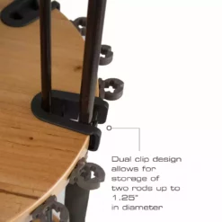 Rush Creek Creations 24 Fishing Rod Round Wood Storage Rack Light Stain 383001 - Storage Furniture -Hearth & Home Store 4 4 186