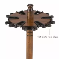 Rush Creek Creations 24 Fishing Rod Round Wood Storage Rack Dark Stain 383002 - Storage Furniture -Hearth & Home Store 4 4 187