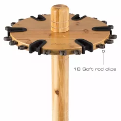 Rush Creek Creations 30 Fishing Rod Spinning Wood Storage Rack Light Stain 383005 - Storage Furniture -Hearth & Home Store 4 4 188