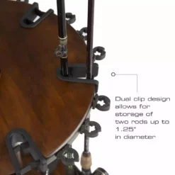 Rush Creek Creations 30 Fishing Rod Spinning Wood Rack Dark Stain 383006 - Storage Furniture -Hearth & Home Store 4 4 189