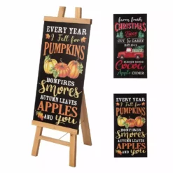 Glitzhome 13" x 32" Duble Sided Wooden Easel Porch Sign, with 2 Changable Sided Sign Board(Fall & Christmas) - 2010100005 - Christmas Decor 30 Glitzhome 13" x 32" Duble Sided Wooden Easel Porch Sign, with 2 Changable Sided Sign Board(Fall & Christmas) - 2010100005 - Christmas Decor -Hearth & Home Store 4b2f0fe5652cdfe8d2d243d83b76a9cc3f8f59d7 2010100005 17