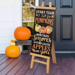 Glitzhome 13" x 32" Duble Sided Wooden Easel Porch Sign, with 2 Changable Sided Sign Board(Fall & Christmas) - 2010100005 - Christmas Decor 32 Glitzhome 13" x 32" Duble Sided Wooden Easel Porch Sign, with 2 Changable Sided Sign Board(Fall & Christmas) - 2010100005 - Christmas Decor -Hearth & Home Store 50ab9fb0f7b1dcd8b7474625a598632d8c3c95aa 2010100005 19