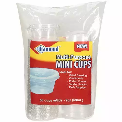 Diamond MultiPurpose 2 OZ Mini Cups with Lids 50 Count 4142680001 - Dining & Entertainment 3 Diamond MultiPurpose 2 OZ Mini Cups with Lids 50 Count 4142680001 - Dining & Entertainment