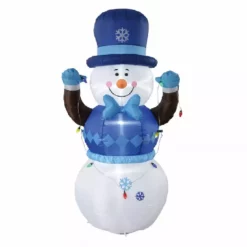 Four Seasons 6' Inflated Snowman Holding String Lights - MY-18CS622 - Christmas Decor