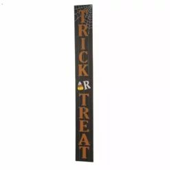 Glitzhome 59.68 Inch Wooden Trick or Treat Porch Sign - 1702203399 - Porch Seasonal Decor