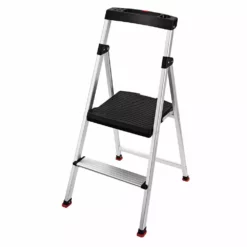 Rubbermaid Branded 2 Step Aluminum Step Stool RMA-2 - Ladders